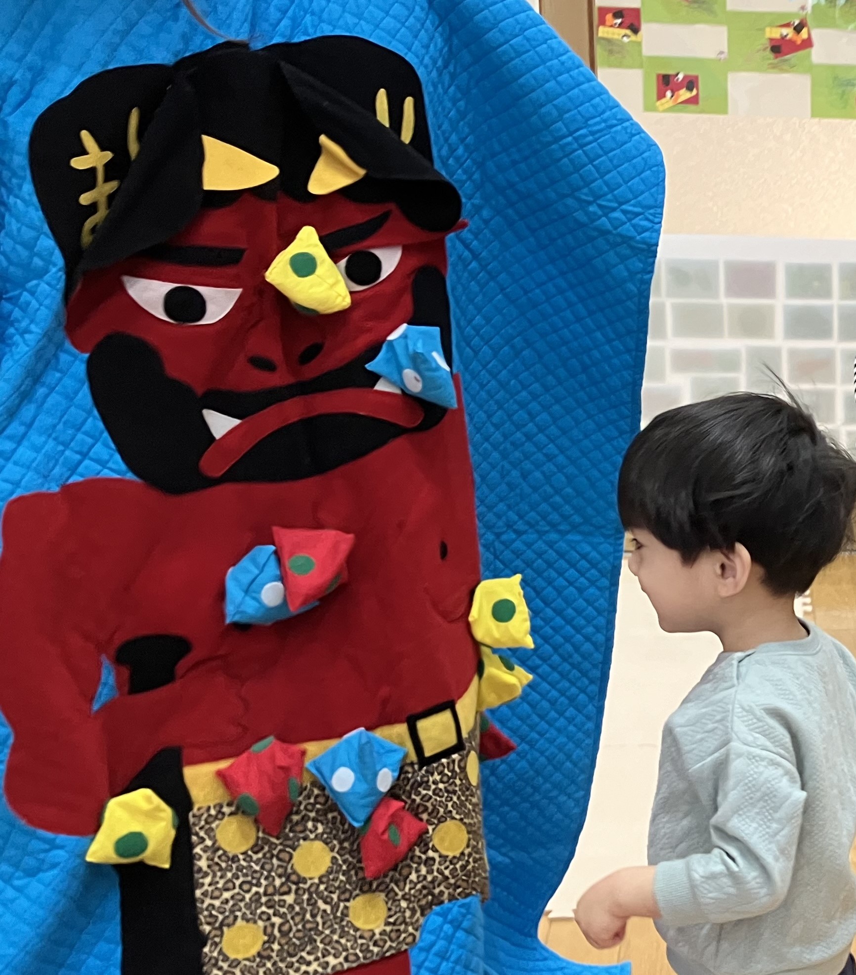 ◆オーダー用◆ダイカット 節分 大きな鬼 子供たち ③ 大きな鬼 子供たち 節分 | ③ ◇オーダー用◇ダイカット ダイカット ③